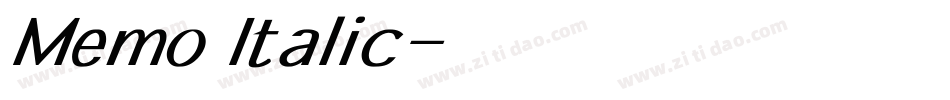 Memo Italic字体转换